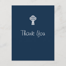 Croix celtique Carte de remerciements - Baptême ga