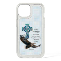 Croix celtique de l'aigle bleu chrétien tendance