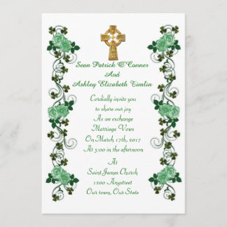 Croix celtique Faire-part de mariage irlandaise