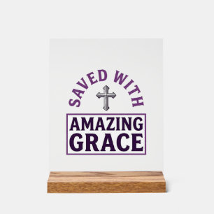 Croix chrétienne Amazing Grace vintage