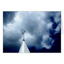 Croix dans la carte de photographie de ciel
