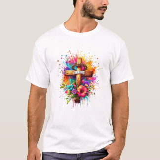 Croix de foi : T-shirt de Jésus Inspirationnel"