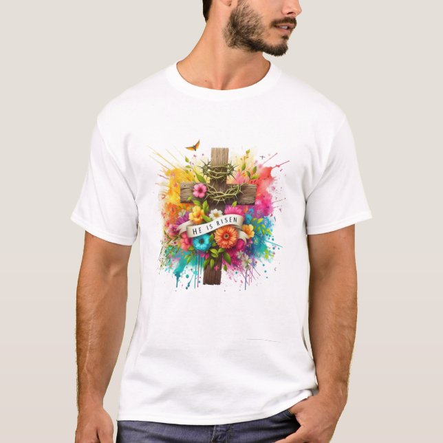 Croix de foi : T-shirt de Jésus Inspirationnel" (Devant)
