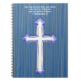 Croix de la foi bleue Bible Verse Journal