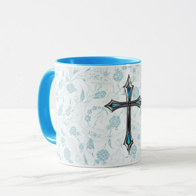 Croix de la Foi de style vintage en Coupe de Mug B (Devant gauche)