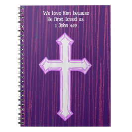 Croix de la foi violette Bible Verse Journal