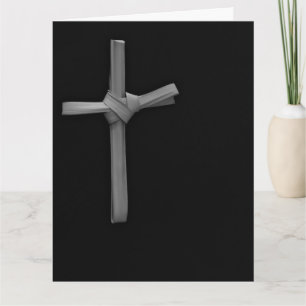 Croix de palme sur carte Pâques minimaliste Elégan