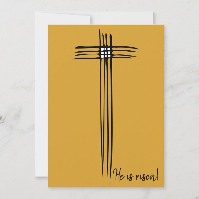 Croix de Pâques Jaune Jésus est Risqué Carte (Devant)