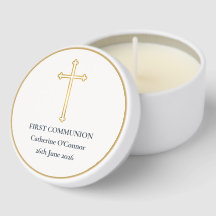 Croix dorée de première communion