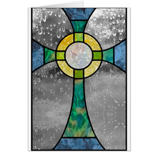 Croix en verre souillé