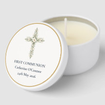Croix florale de première communion