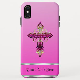 Croix médiévale rose iPhone XS Max Coque