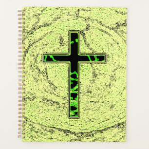 CROIX NOIRE ET VERTE AVEC ARRIÈRE - PLAN EN MARBRE