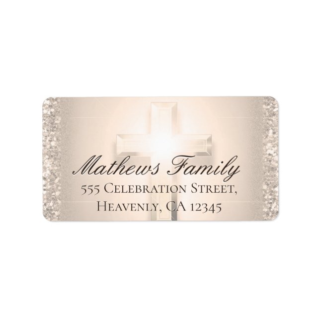 Croix rose | ÉTIQUETTE (Devant)