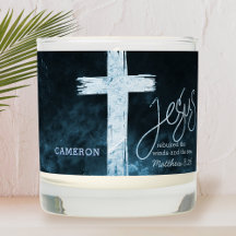 Croix sur l'eau Bible Verse Personnalisé