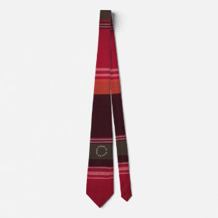 Croix USVI Circle Madras Muster personalisieren Krawatte