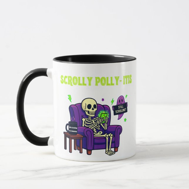 Crolly Polly-Itis Tasse - 99 % Inhalt, 1 % Bewusst (Links)
