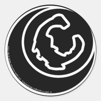 CROMWELL-"C"-Logo Runder Aufkleber