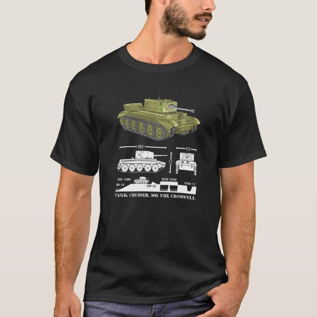 Cromwell Tank WW2 Tanks Infografik (Vorderseite)