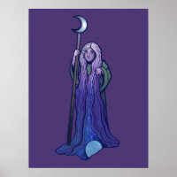 Crone Moon Goddess Pagan Art Wiccan