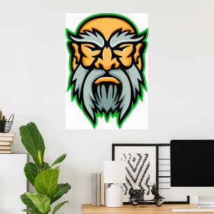 Cronos Griechischer Gott Graubart Poster