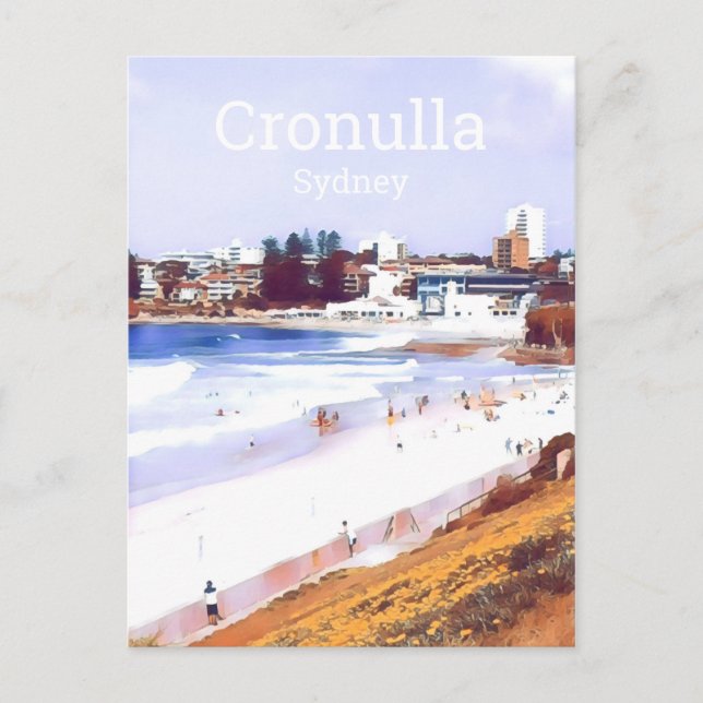Cronulla Sydney Beach Vorort Reise Postkarte (Vorderseite)