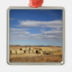 Crook County, Hay Bales Silbernes Ornament