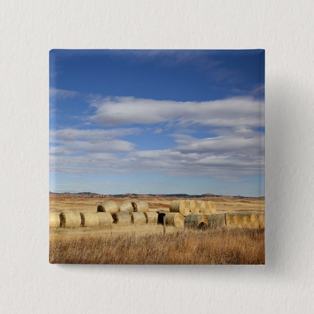 Crook Landkreis, Hay Bales Button (Vorderseite)