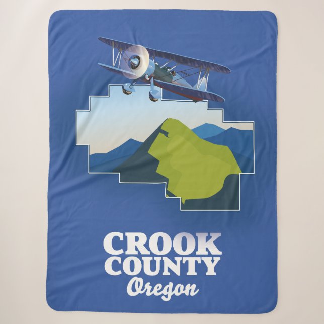 Crook Landkreis Oregon Karte Sherpadecke (Vorderseite)