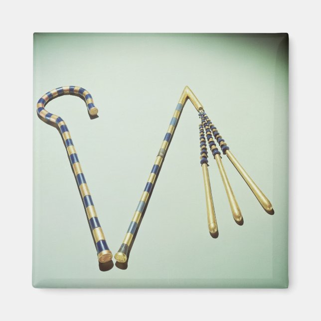 Crook und Flail, aus dem Grab von Tutankhamun Magnet (Vorne)