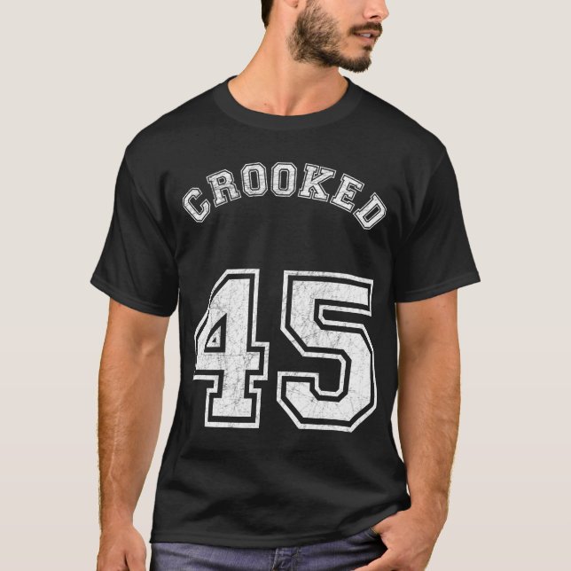 Crooked 45 T-shirt anti Trump (Devant)
