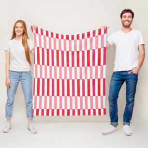 Crooked Candy Canes Fleecedecke