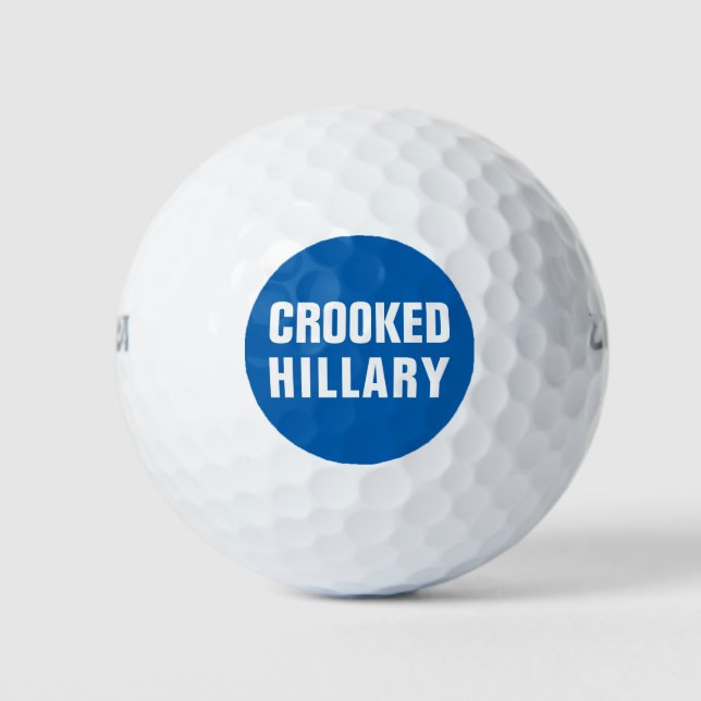 Crooked Hillary Elections 2016 Golfball (Vorderseite)