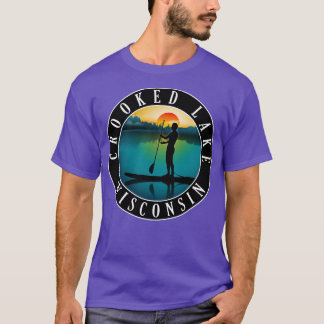 Crooked Lake Wisconsin Paddleboard T-Shirt