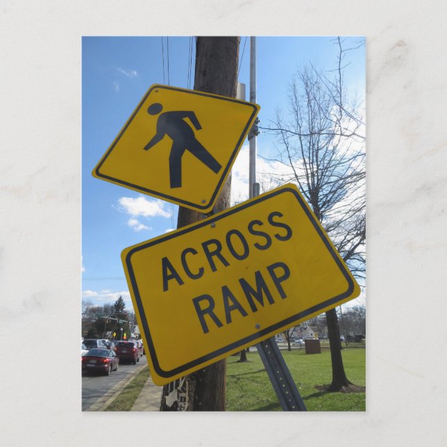 Crooked Sign Postkarte (Vorderseite)