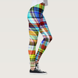 Crooked transparent farbige Streifen Kreuzung Leggings