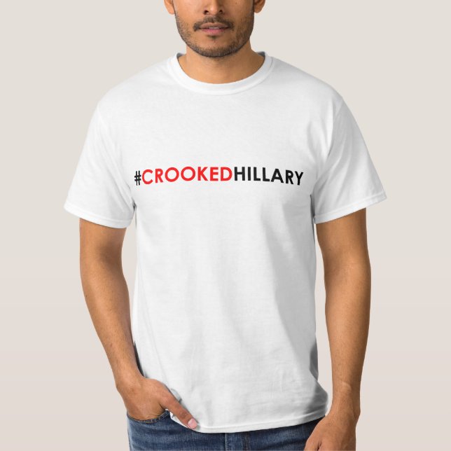 #CROOKEDHILLARY tordu de T-shirt de Hillary (Devant)