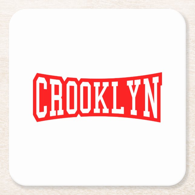 CROOKLYN, NYC RECHTECKIGER PAPPUNTERSETZER (Vorderseite)