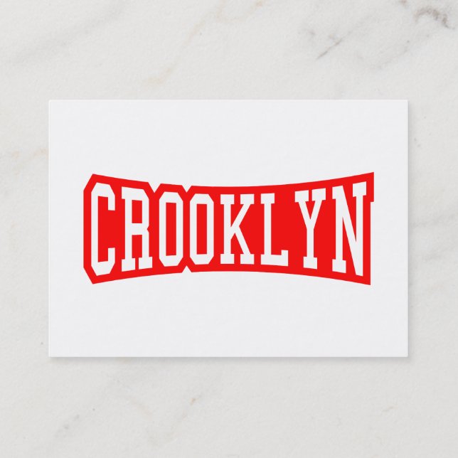 CROOKLYN, NYC VISITENKARTE (Rückseite)