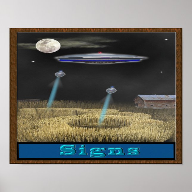 Crop Circle ufo Poster (Vorne)
