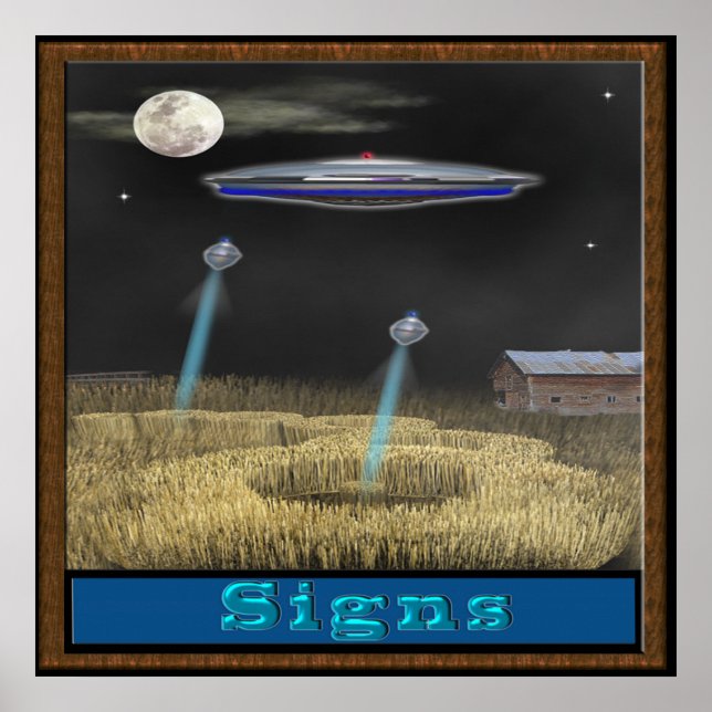 Crop Circle ufo Poster (Vorne)