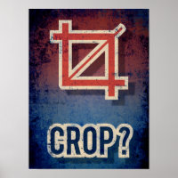 CROP lustiges Typografie-Poster für Grafikdesigner