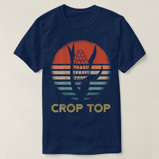 Crop Top Bauer Retro Sunset Corn (Design vorne)