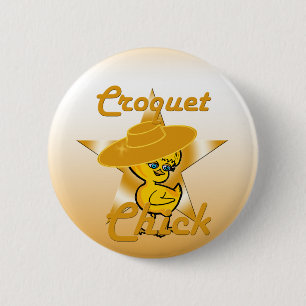 Croquet Chick #10 Button