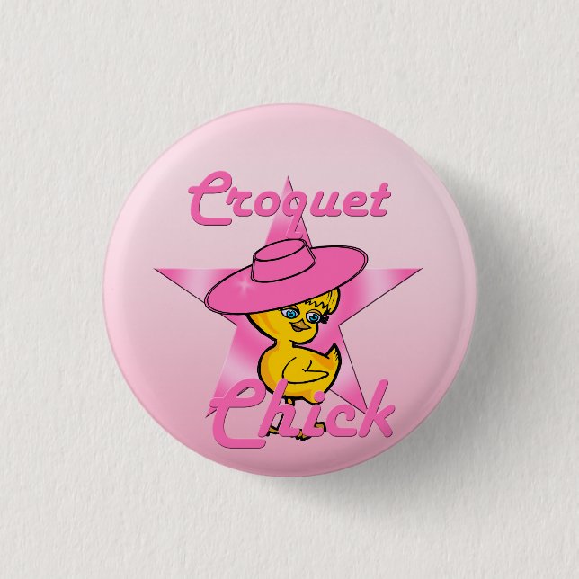Croquet Chick #8 Button (Vorderseite)