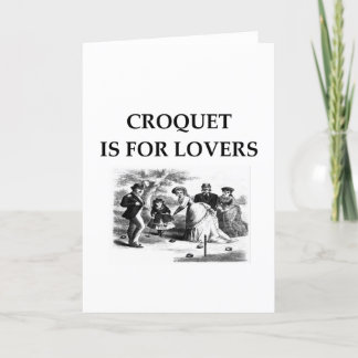 CROQUET ist für Liebhaber geeignet Feiertagskarte