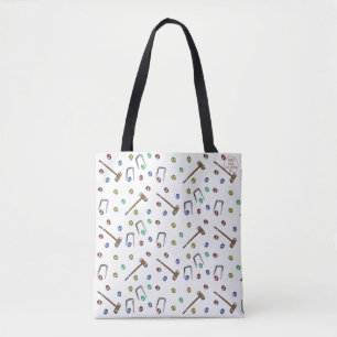 Croquet Player Boho Hand-Illustrierte Whimsical Tasche