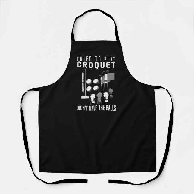 Croquet Player Croquet Play Croquet Gift Schürze (Vorderseite)