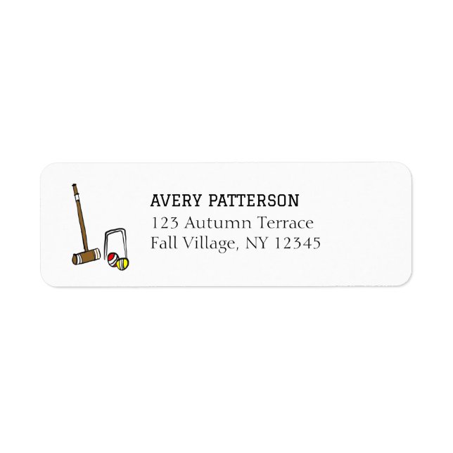 Croquet Player Hand-Illustrierte Spiele-Adresse (Vorne)