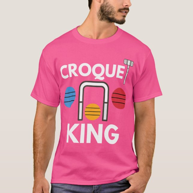 Croquet Player Wicket Club Rasen Sprichwort Funny T-Shirt (Vorderseite)